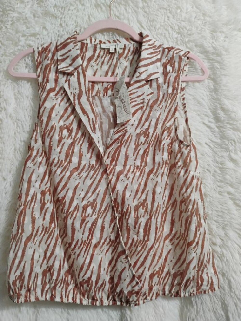 Mystree Shoulder Tank Blouse Size SM NTW